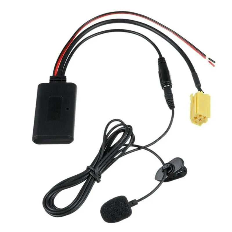 Black Bluetooth audio modification cable for 159SMART 451AUX car stereo with microphone option