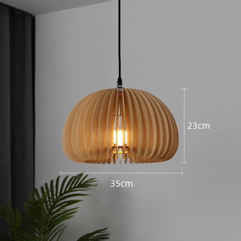 Retro Japanese style simple chandelier made of iron in 30 cm diameter for bedroom or bar