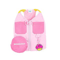 Pink polyester dog vest for Bichon, Teddy and Schnauzer breeds in seven sizes