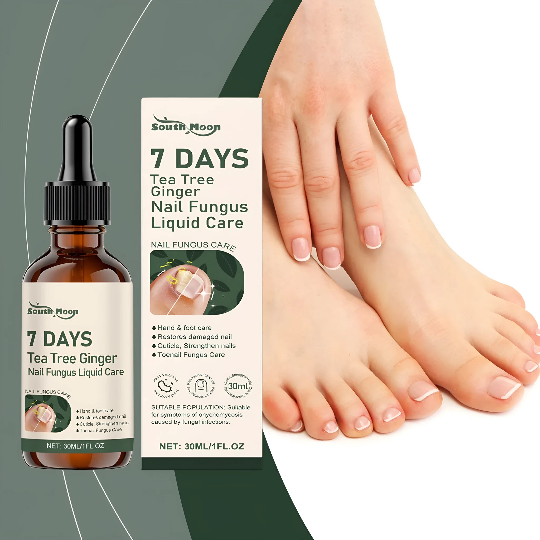 30ml bottle of mild brightening nourishing nail care solution