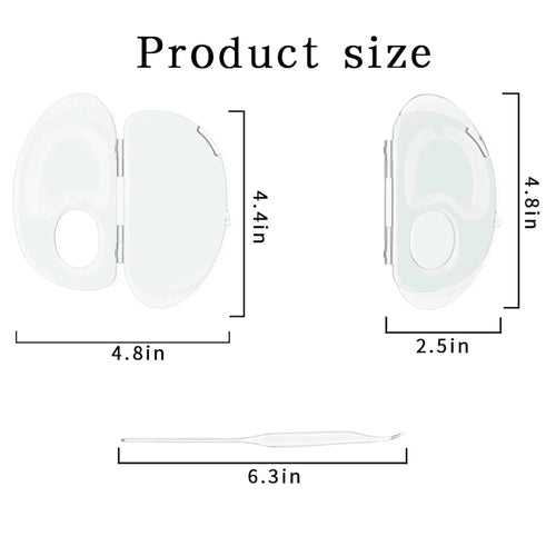 Transparent acrylic makeup mixing palette with storage groove and colour test areas