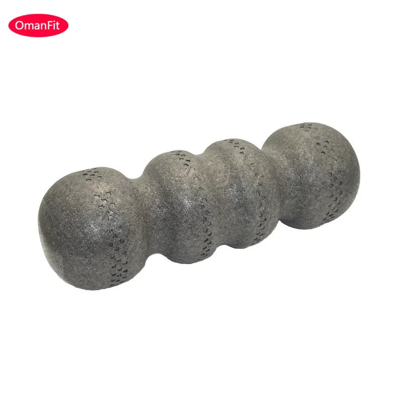 High hardness black spine foam roller, 45cm long and 15cm wide, yoga aid for back and muscle rolling