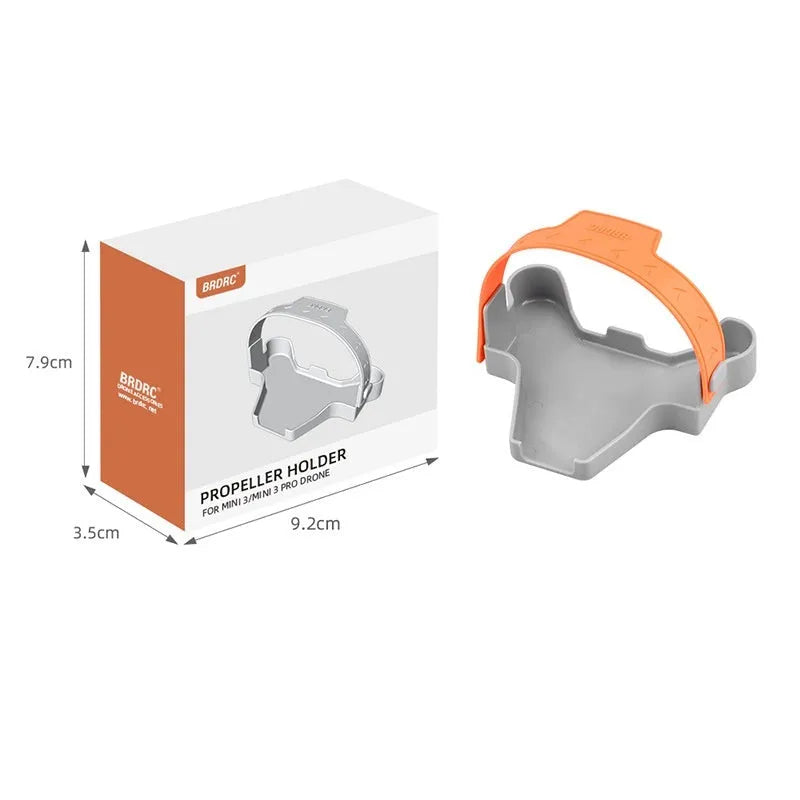 Paddle binding device in gray silicone and ABS holding a propeller blade, compact 8.9cm size