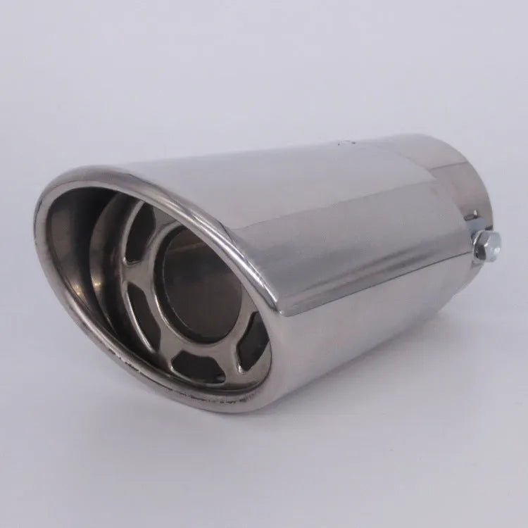 Modified stainless steel automotive exhaust pipe muffler for GM vehicles, photo colour finish