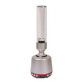 White silver candlelight Bluetooth speaker and LED night light with modern design.