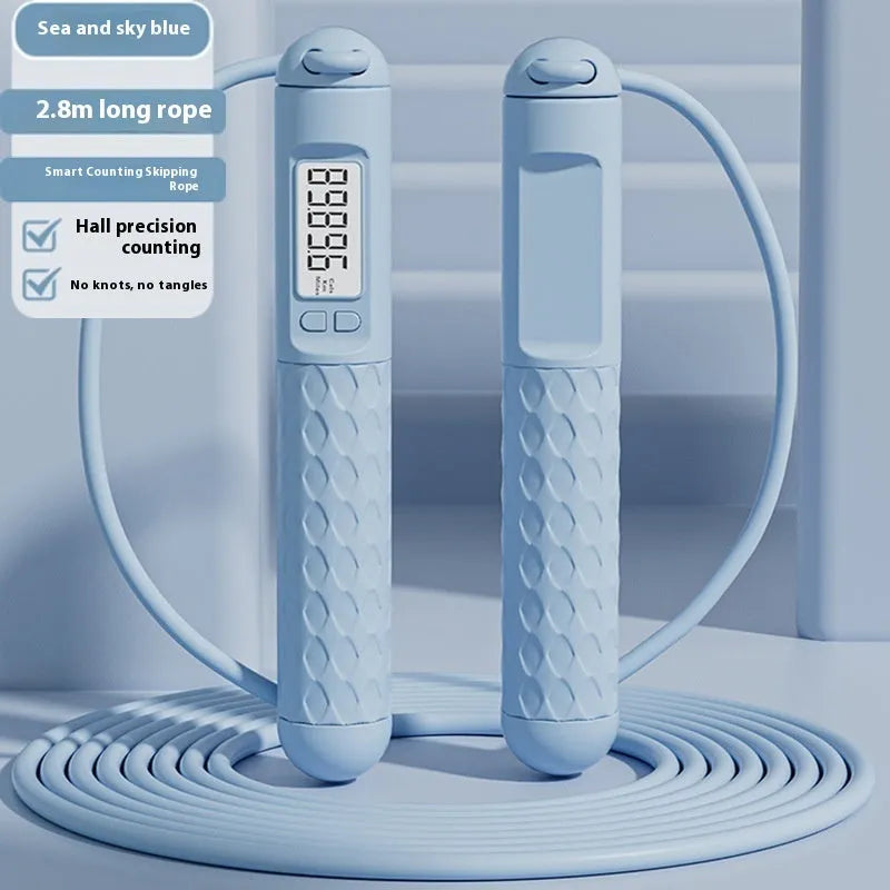 Fitness skipping rope with bearings for fat reduction training in various colour options
