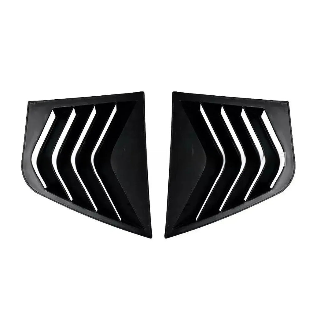Bright black carbon fibre rear triangle decoration pair for Kia Stinger