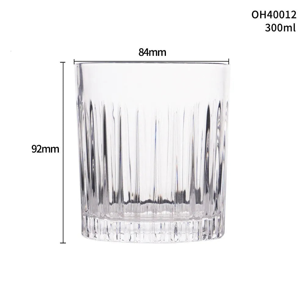 Crystal whiskey shot glass with thick bottom, shown in selected colour style.