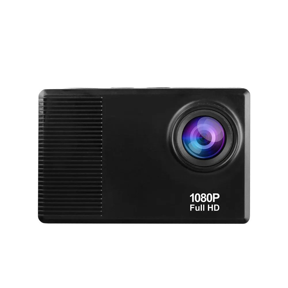 4K 30FPS waterproof action camera with 2 inch LCD screen and ABS body in outdoor setting