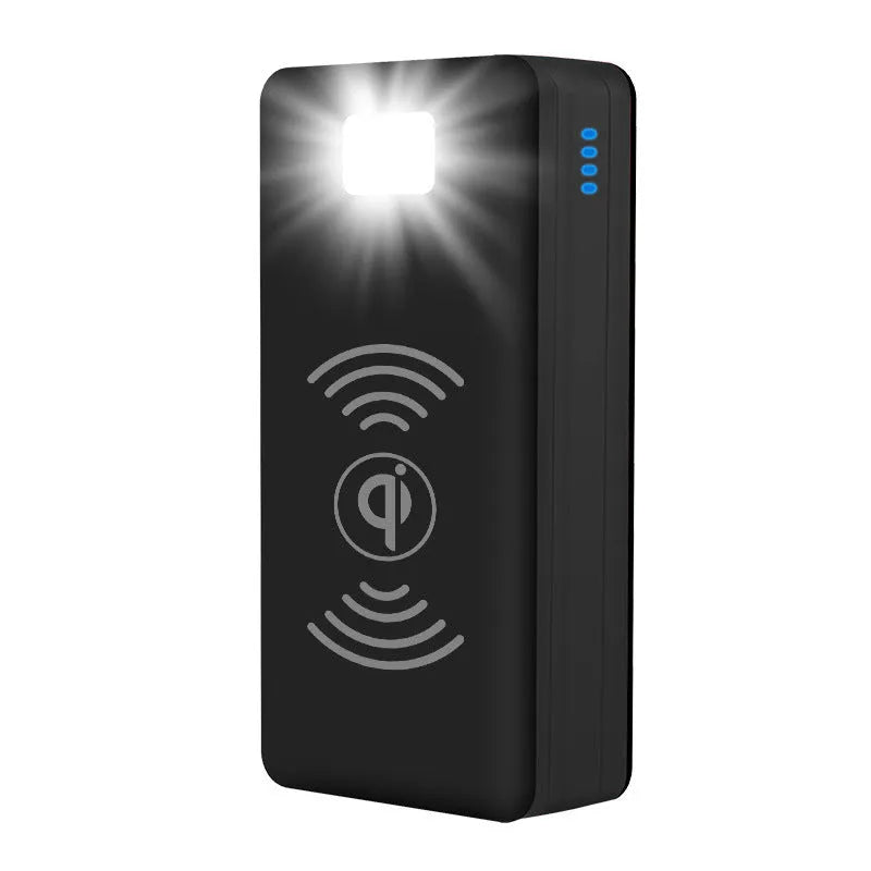 Solar wireless power bank showing multiple colour options and capacity selections