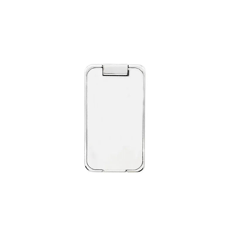 Silver foldable mobile phone holder with magnetic bracket showing adjustable viewing angles