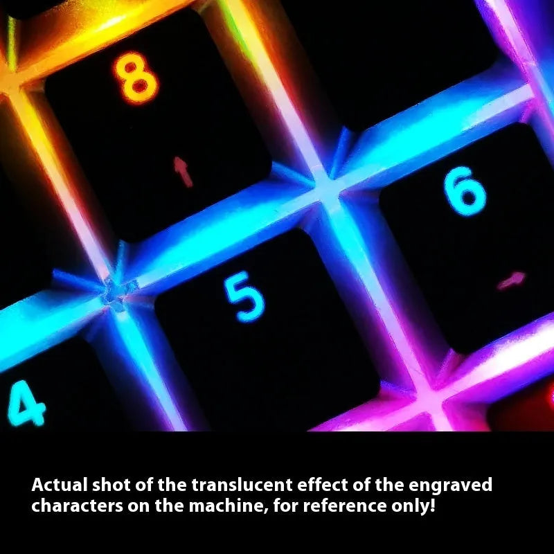 Polar Day Gradient engraved luminous PBT key cap set for mechanical keyboards, 290 x 160 x 30mm, double injection moulded