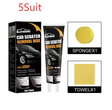 120ml car scratch wax polish kit with sponge and towel for automotive paint repair