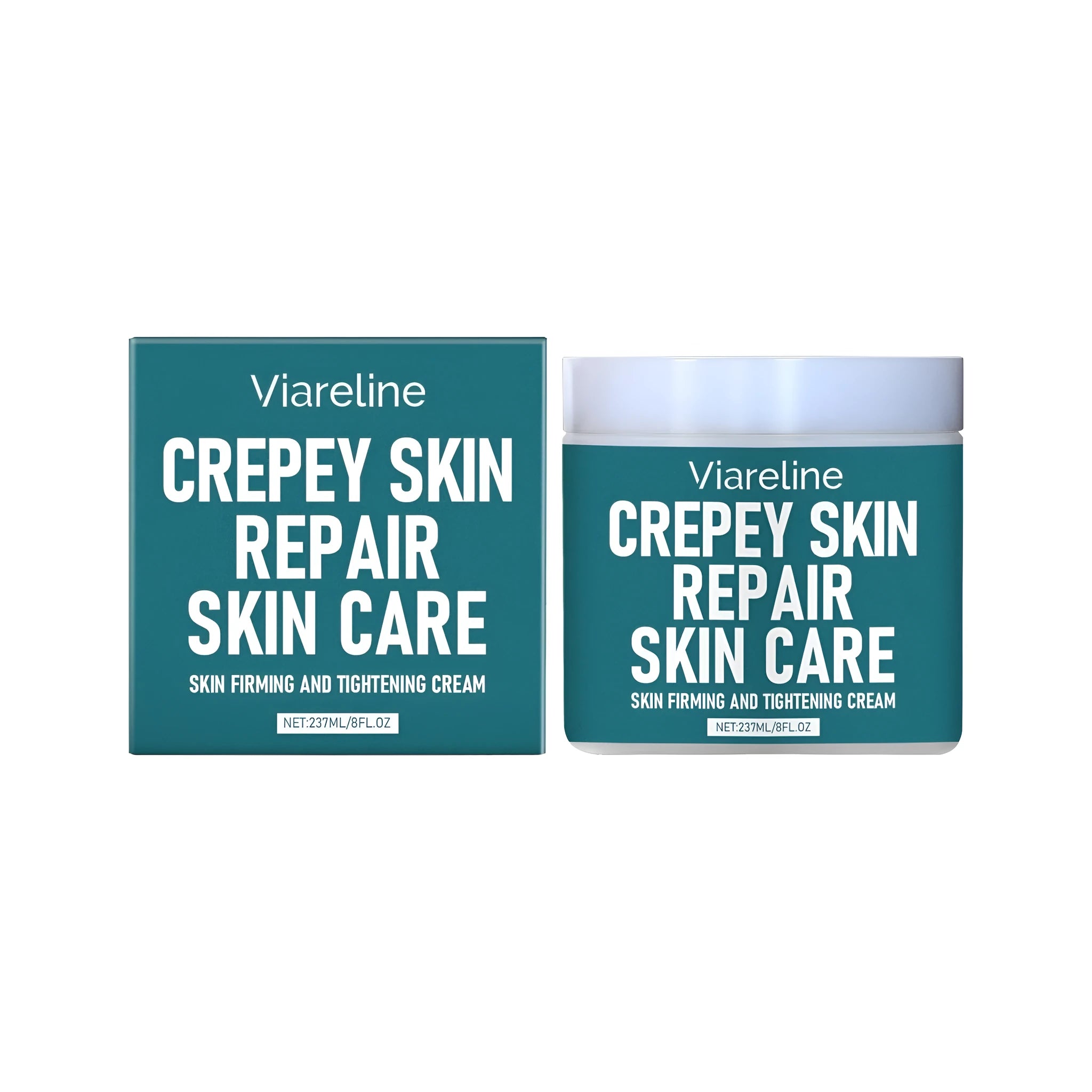 Firming facial cream with hyaluronic acid in a white 237ml pump bottle.
