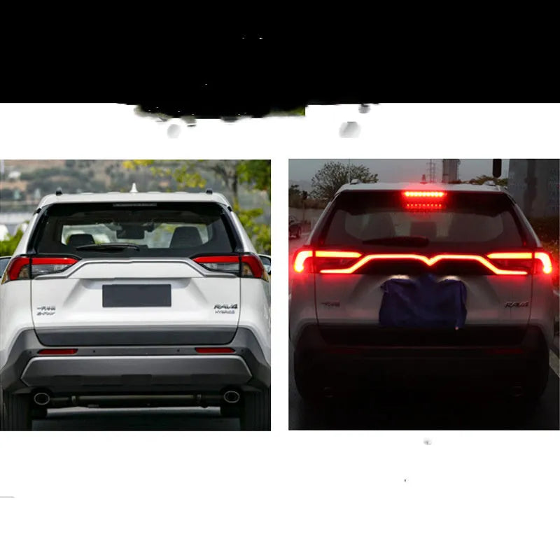 2019-2020 Toyota RAV4 three-function modified run-through LED taillight with ABS housing and imported LED lamp beads