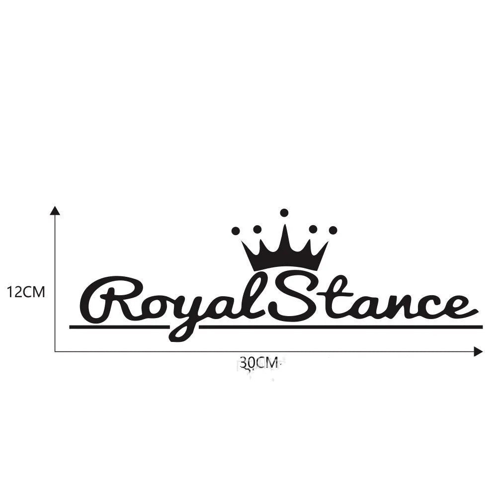 Reflective crown design car sticker measuring 30cm by 12cm in PET vinyl material