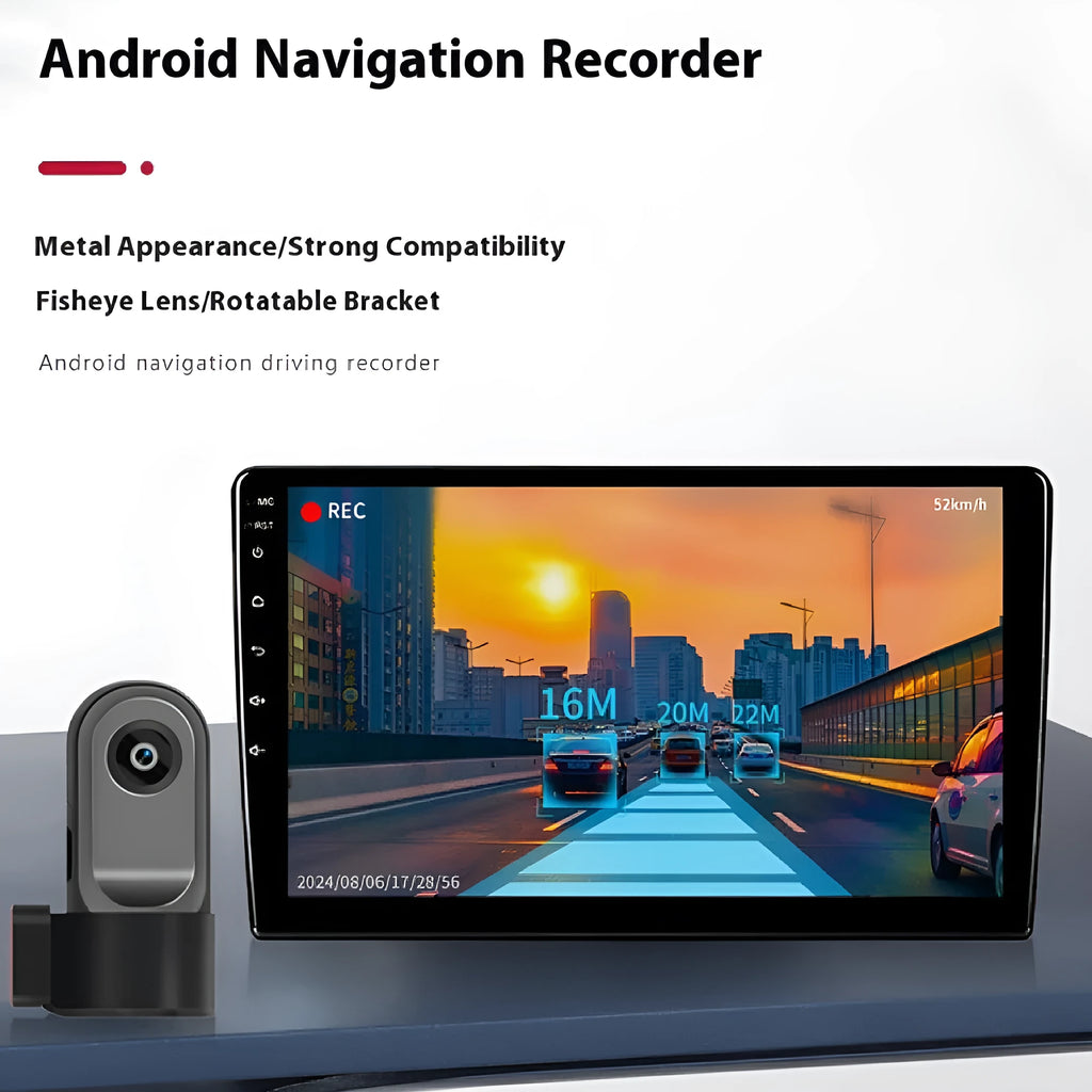 U9pro ABS zinc alloy wire-free dashcam front and back video 720p 2MP compact vehicle camera