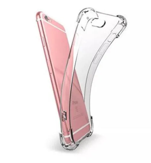 Transparent TPU iPhone case showing compatibility with multiple iPhone models