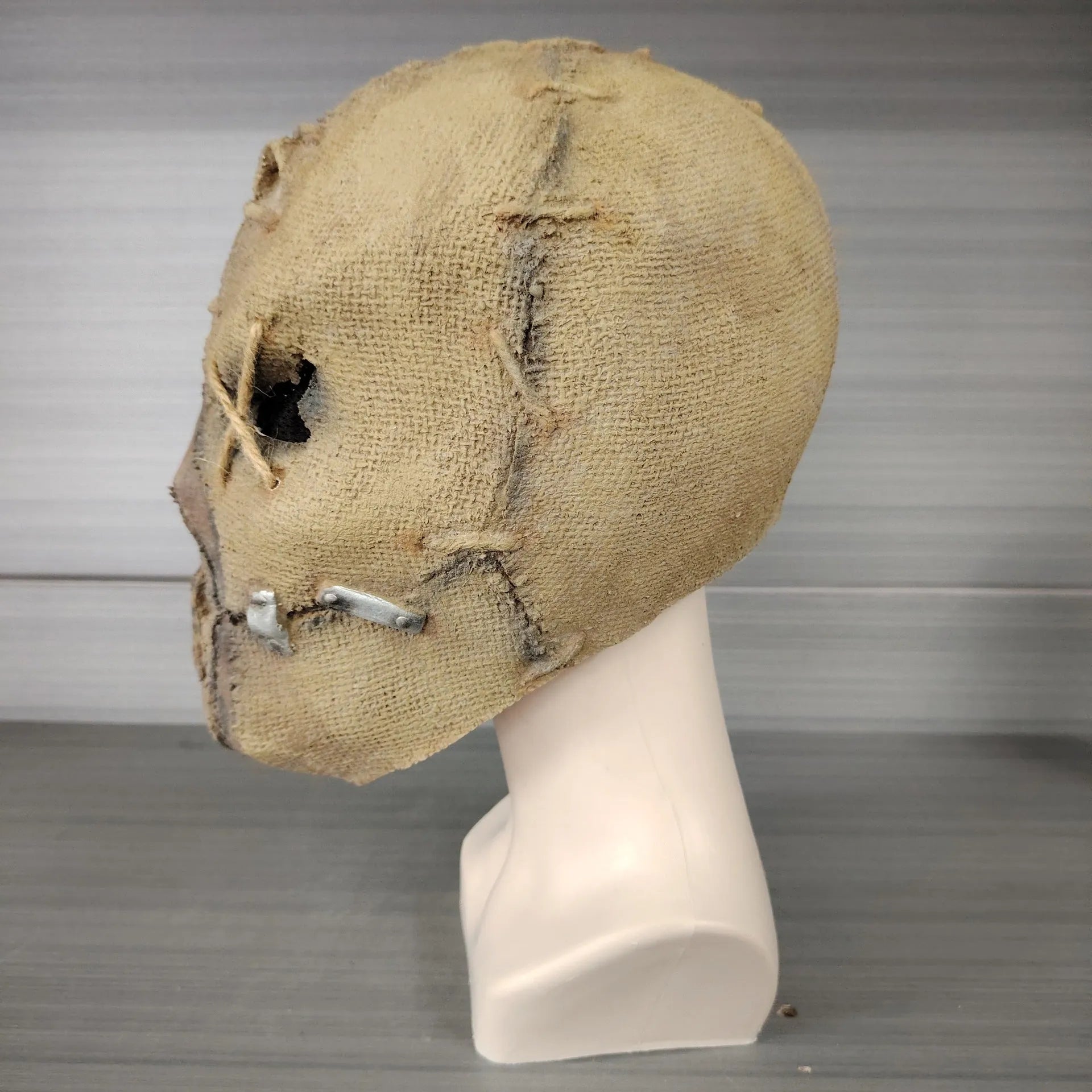 Latex scar skull horror mask head cover for Halloween costumes.