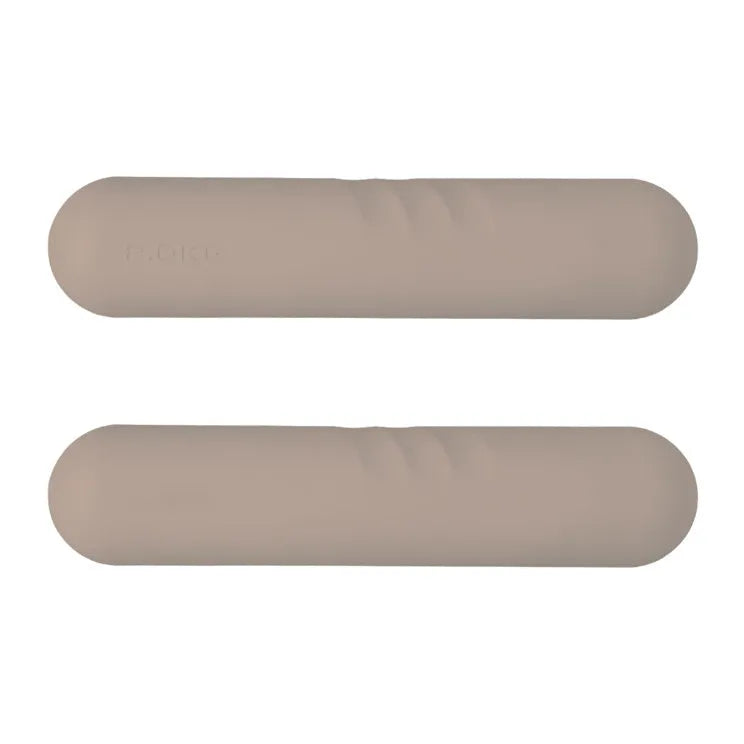 A hand-drawn dumbbell stick with a silicone non-slip edge, shown in different colour and weight options.