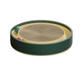 Large circular cat scratching board with bell balls and replaceable cardboard core