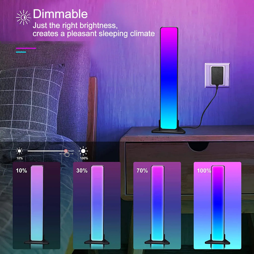 LED computer phantom desktop atmosphere light in black with voice control and RGBIC RGB colours