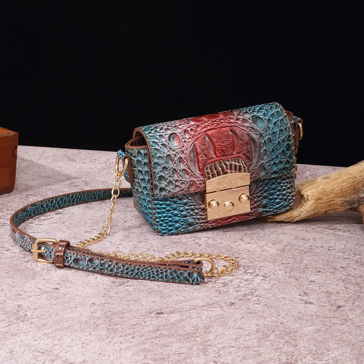 Retro crossbody one shoulder bag for women in multiple colours, PU leather material