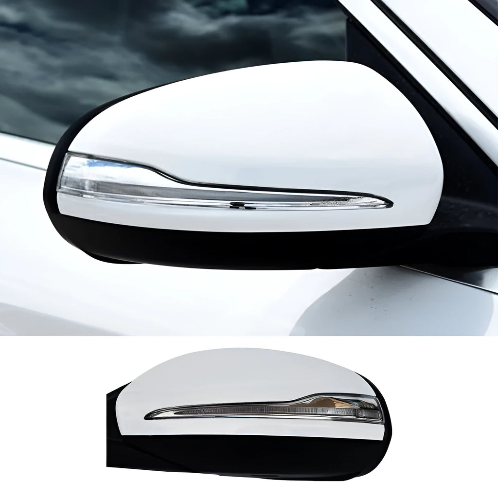 Mercedes-Benz W205 rearview mirror assembly with ABS housing for heated folding systems