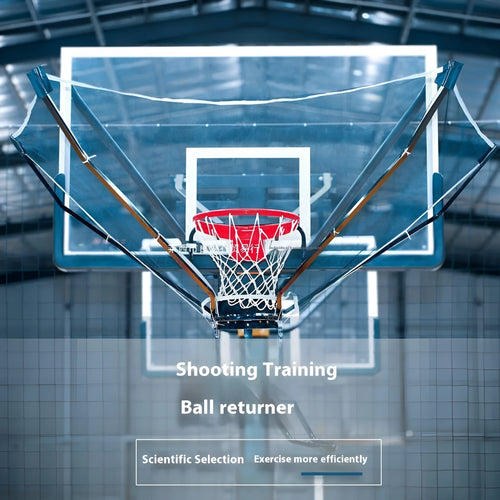 Automatic basketball training return device with cowhide leather construction for shooting practice