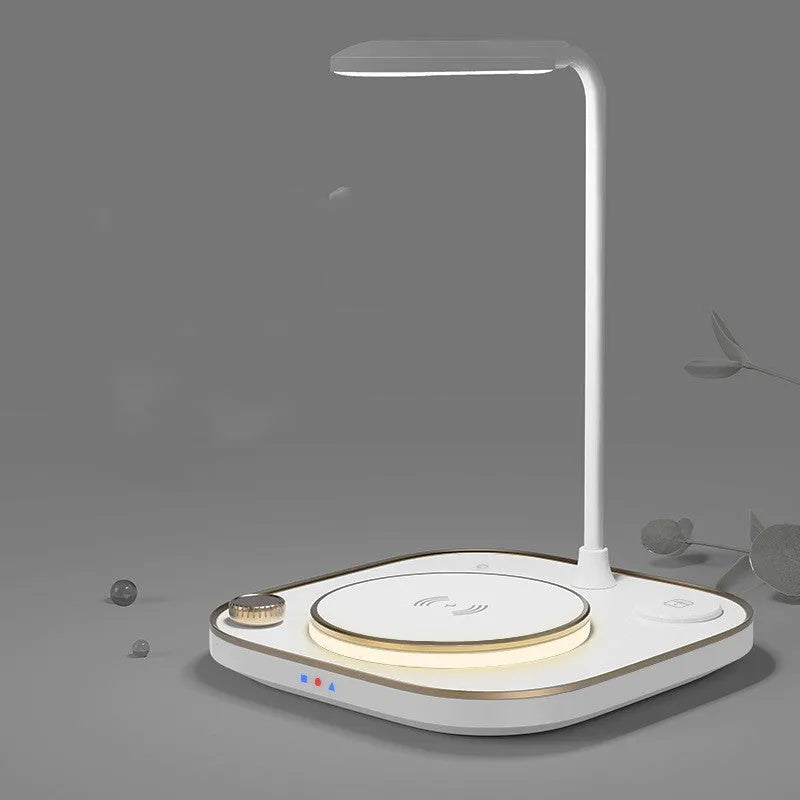 Three-in-one wireless magnetic charging desk lamp with 15W fast charging capability