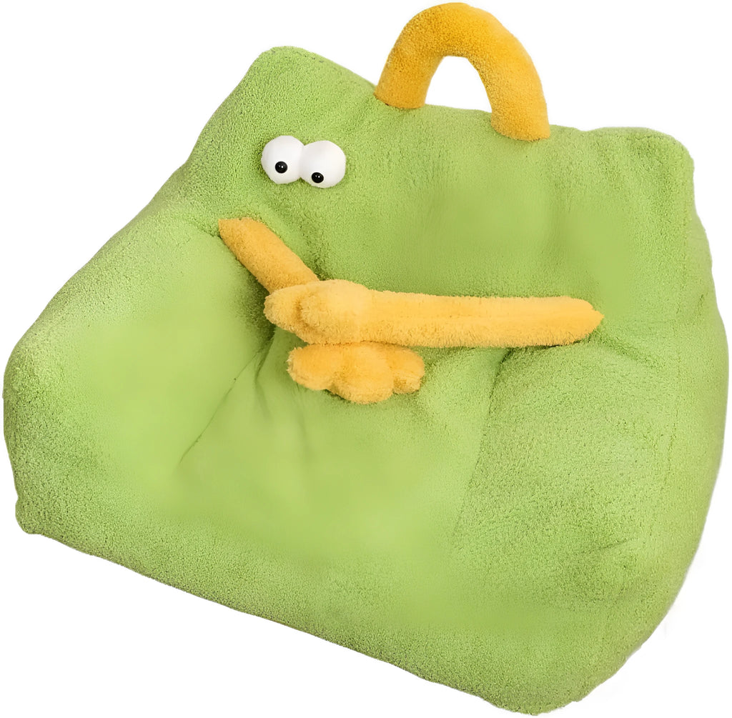 Multi-colour cartoon pet nest in coffee colour, sofa style for small cats and dogs