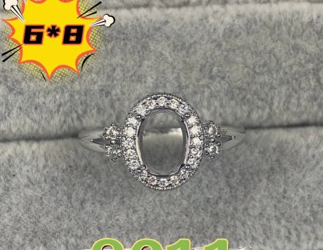 Oval denier ring with five-pointed star ornament in Korean style, copper construction with electroplating.