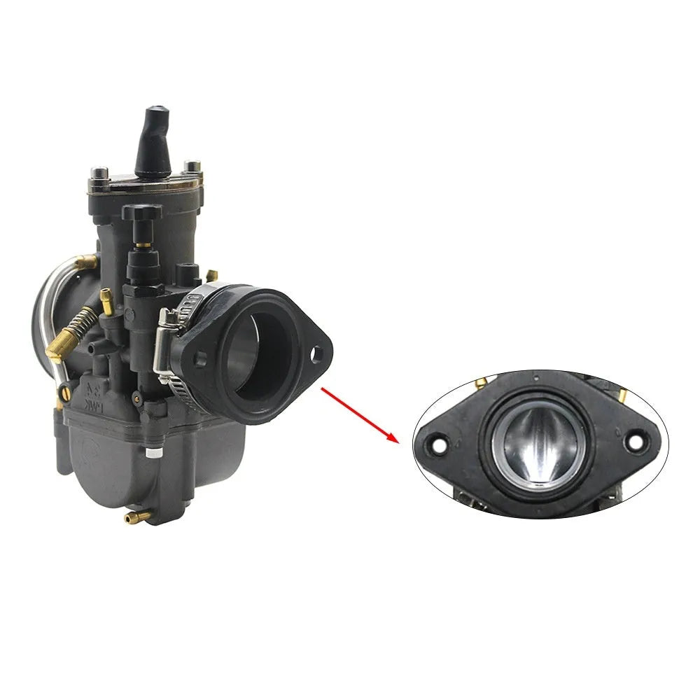 Carburetor intake tube interface adapter for UTV ATV, compatible with PWK PE VM24 OKO KOSO KEIHIN carburettors, sizes 33 and 38