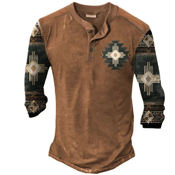 Digital printing men's loose fit polyester top in colour JW1, shown front view