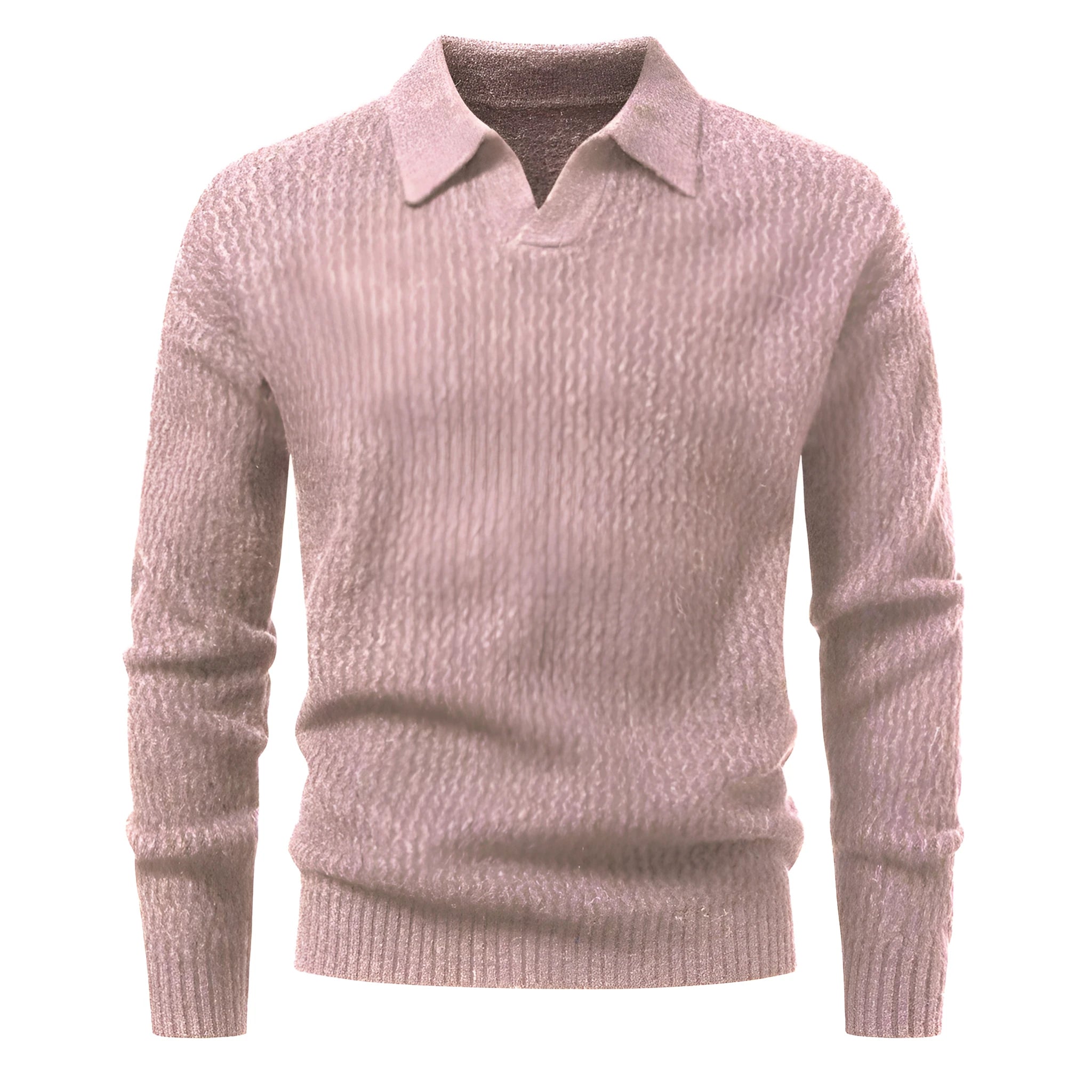Men's solid colour cable knit turtleneck sweater, thickened polyester pullover, loose fit, available in black and light gray