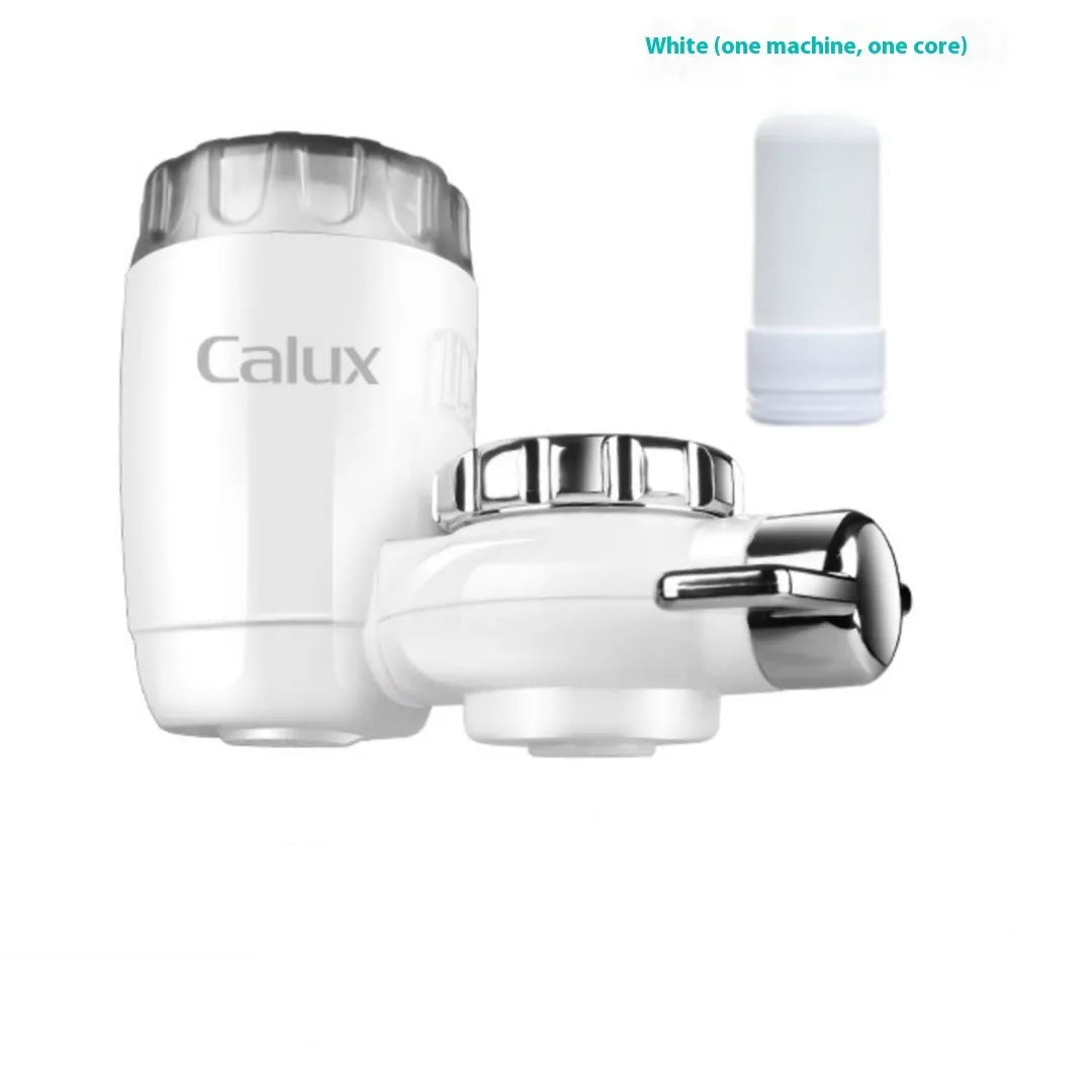 White ABS kitchen faucet front filter for indirect drinking water with simple filtration