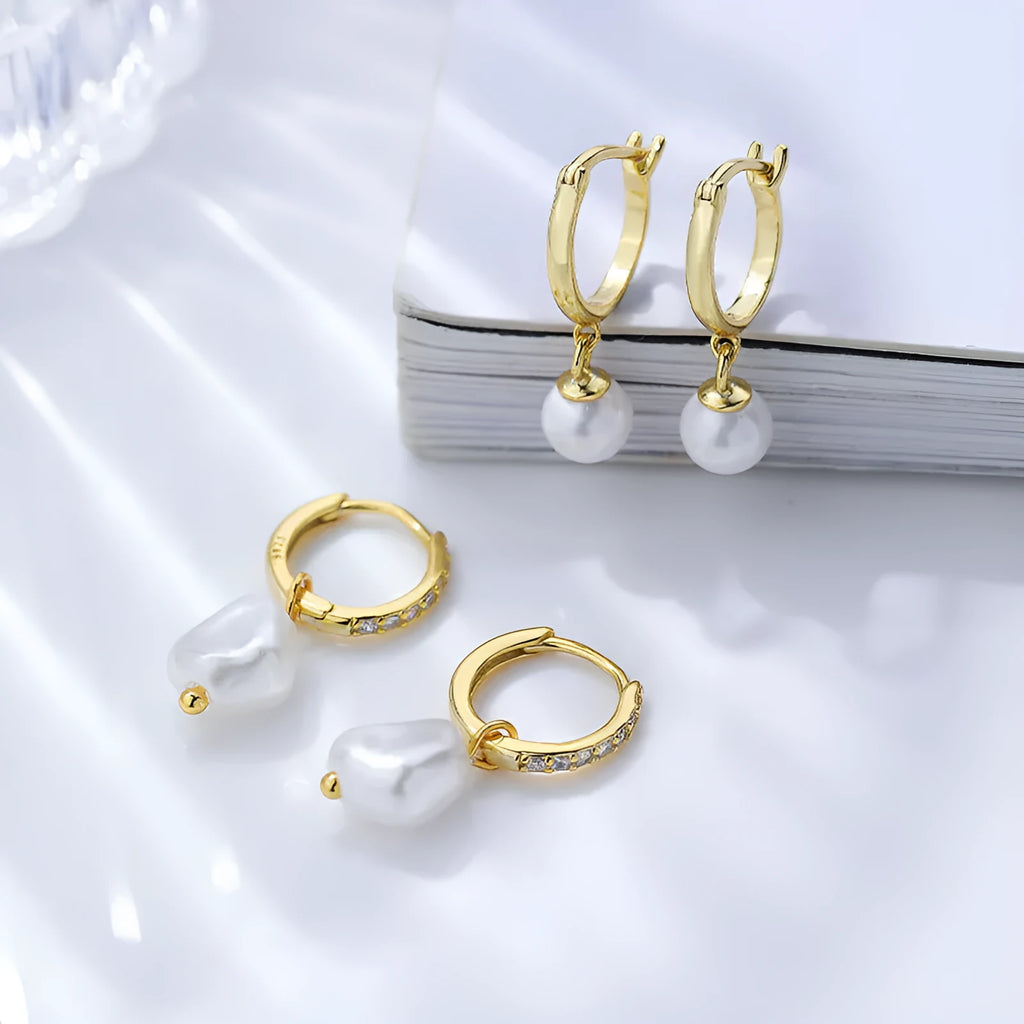 S925 sterling silver ball bead earrings with inlaid zircon in round geometric retro style