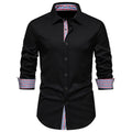 Men's loose fit plaid long-sleeved shirt in chemical fibre blend fabric on hanger