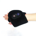 Black infrared physiotherapy wristband cloth strap with battery-powered 8W red light LEDs for home use