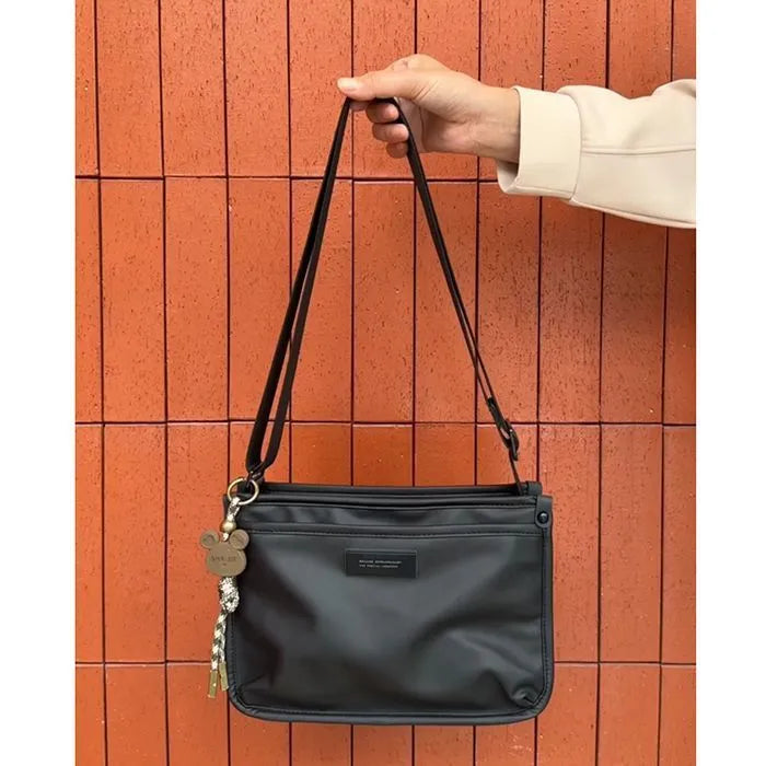 Retro square Oxford cloth crossbody bag with adjustable strap for casual travel