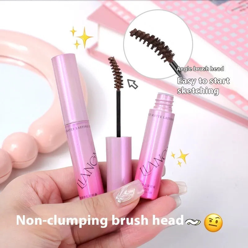 Long-lasting velvet fog eyebrow cream in 4.5g container with four colour options