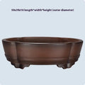 A classical simple purple clay flower pot for plants, shown with approximate dimensions 50cm by 39cm.
