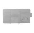 Car sun visor pocket organizer with acrylic plastic construction for storing cards and glasses