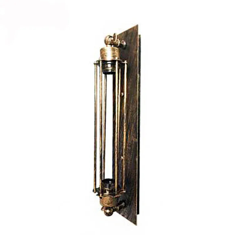 Industrial retro iron wall lamp in antique style with black, bronze, rust, or silver finish