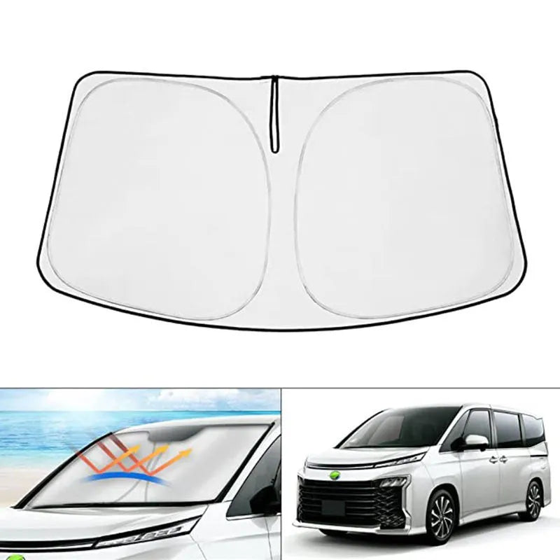 Toyota NOAH XOVY 90 series car front windshield sunshade cover with reflective silver tape