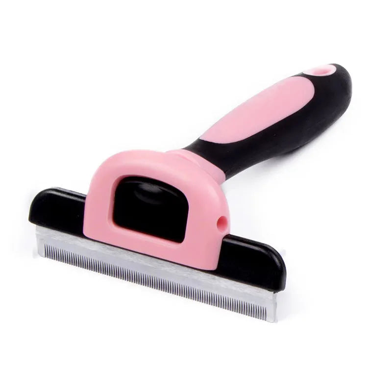 Large blue removable knot opener pet hair removal comb for dogs, 13.5 x 10.5 x 5 cm, stainless steel