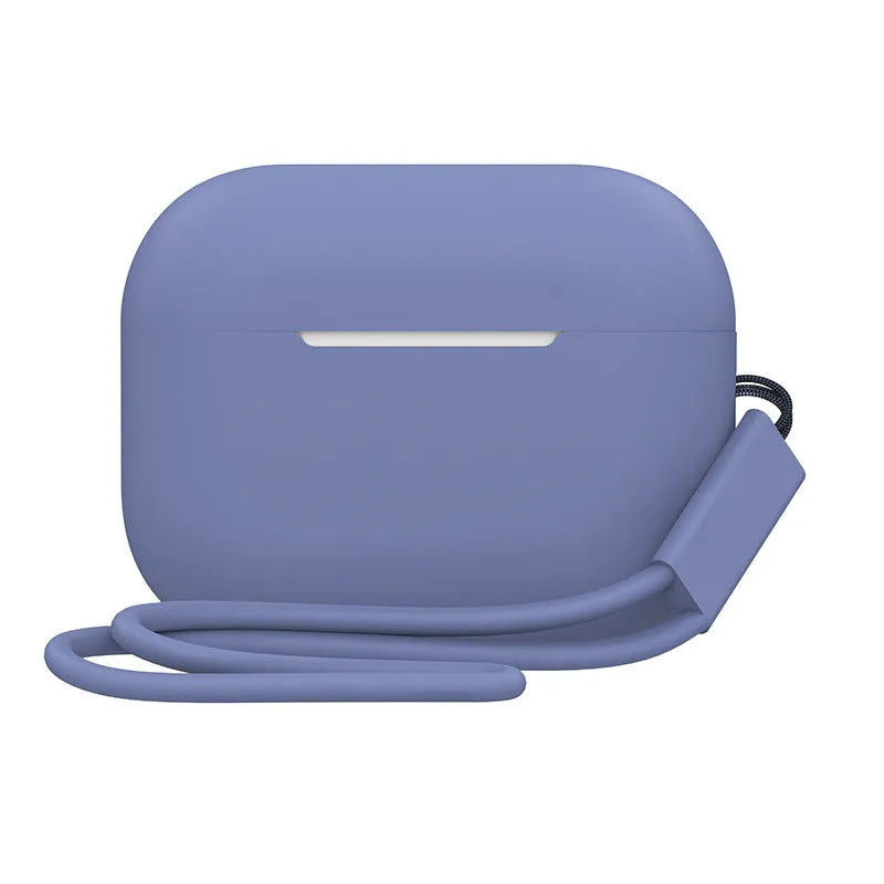 AirPods Pro 2 silicone protective case with attached lanyard in various solid colour options