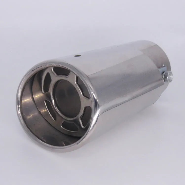 Modified stainless steel automotive exhaust pipe muffler for GM vehicles, photo colour finish