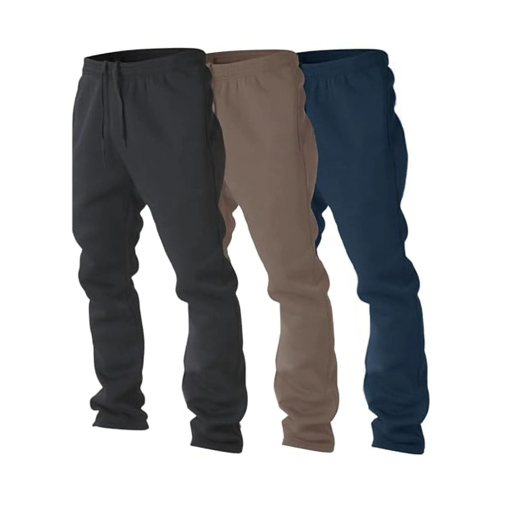 High-waist loose jogging sweatpants in polyester, multiple colours including black and gray
