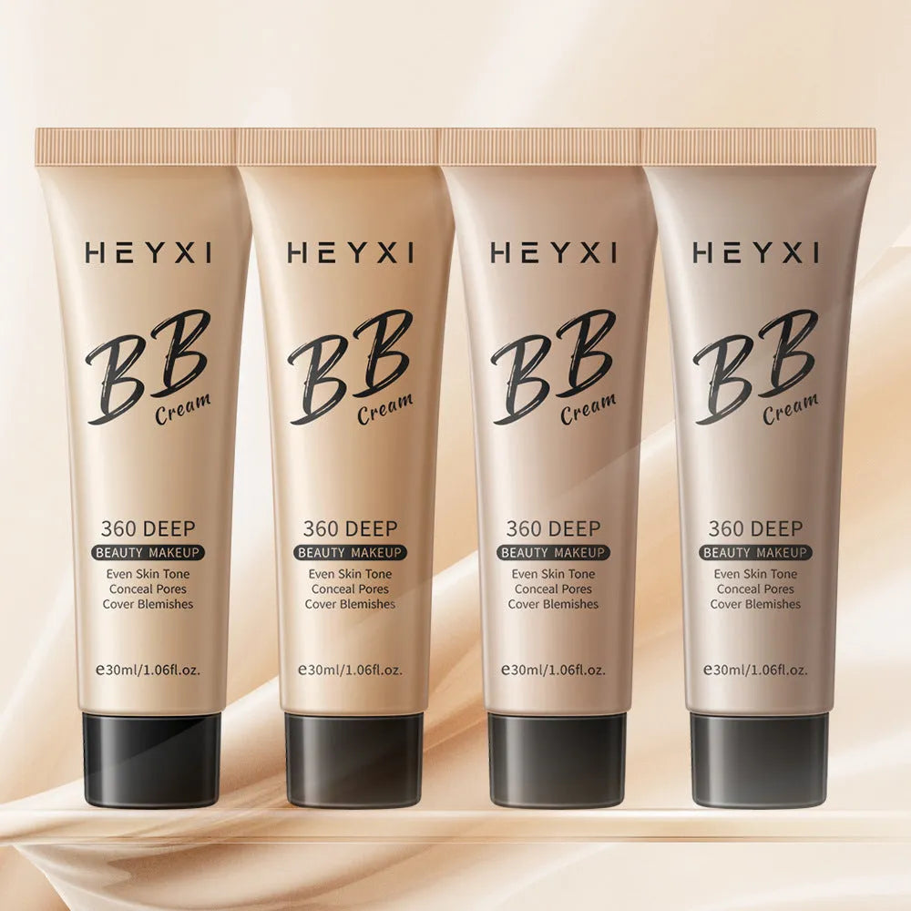 Waterproof sweat-resistant BB cream cosmetic product showing four colour options